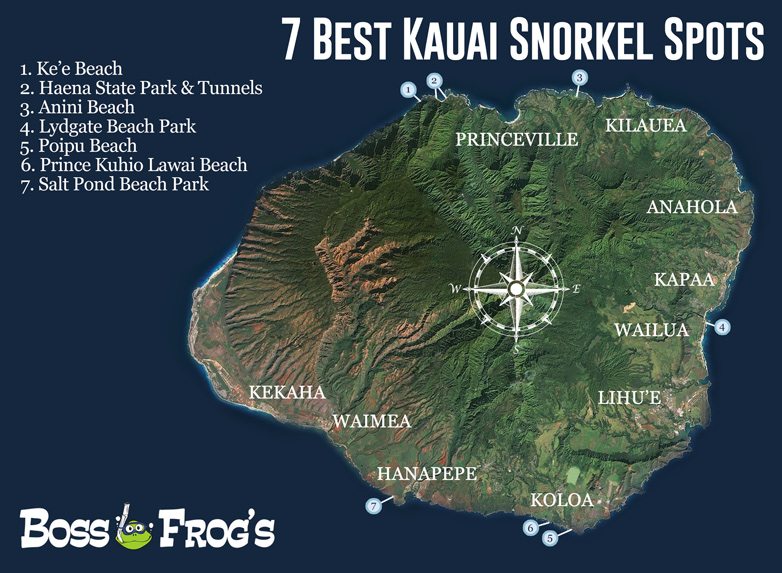 7 Best Kauai Snorkel Spots - Boss Frog's Snorkel, Bike & Beach Rentals