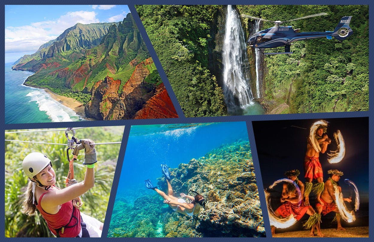 kauai-activities-collage - Boss Frog's Snorkel, Bike & Beach Rentals