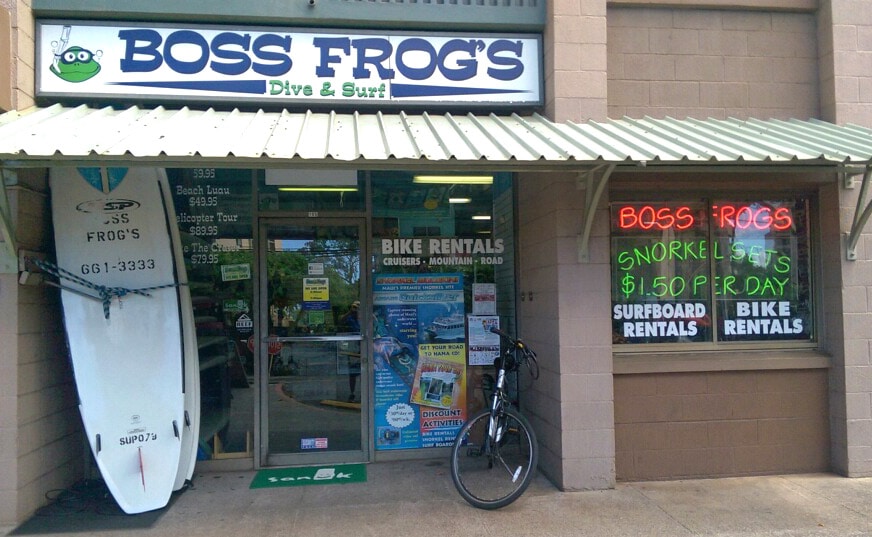 Boss Frog's Kahana Snorkel Rentals Store