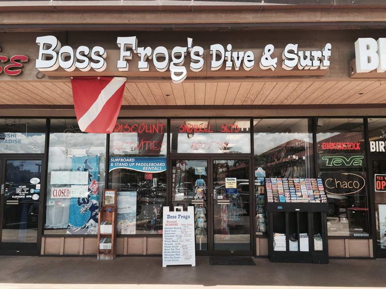 North Kihei Snorkel Rentals - Boss Frog's store